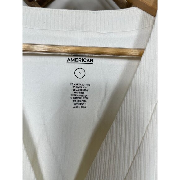 Good American Long Sleeve Button Up Bodysuit Size 5 - Picture 5 of 8